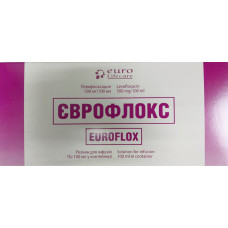 Єврофлокс р-н д/інф. 500 мг/100 мл контейнер 100 мл №1