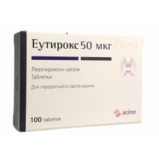 Еутирокс табл. 50 мкг 100