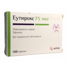 Еутирокс табл. 75 мкг 100
