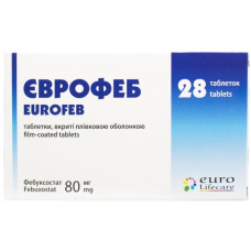 Єврофеб табл. в/о 80 мг блістер №28
