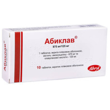 Абиклав табл. в/о 875 мг + 125 мг №10